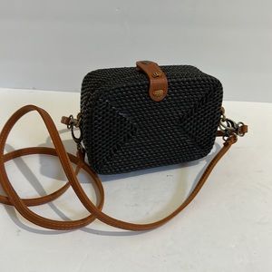 - Anthropologie  Rattan Boxy Bali Crossbody bag/cult Gaia Staud.